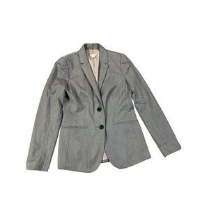 J. Crew Factory Women’s Lightweight Wool Blend Gray Suit Blazer F3731 size 2